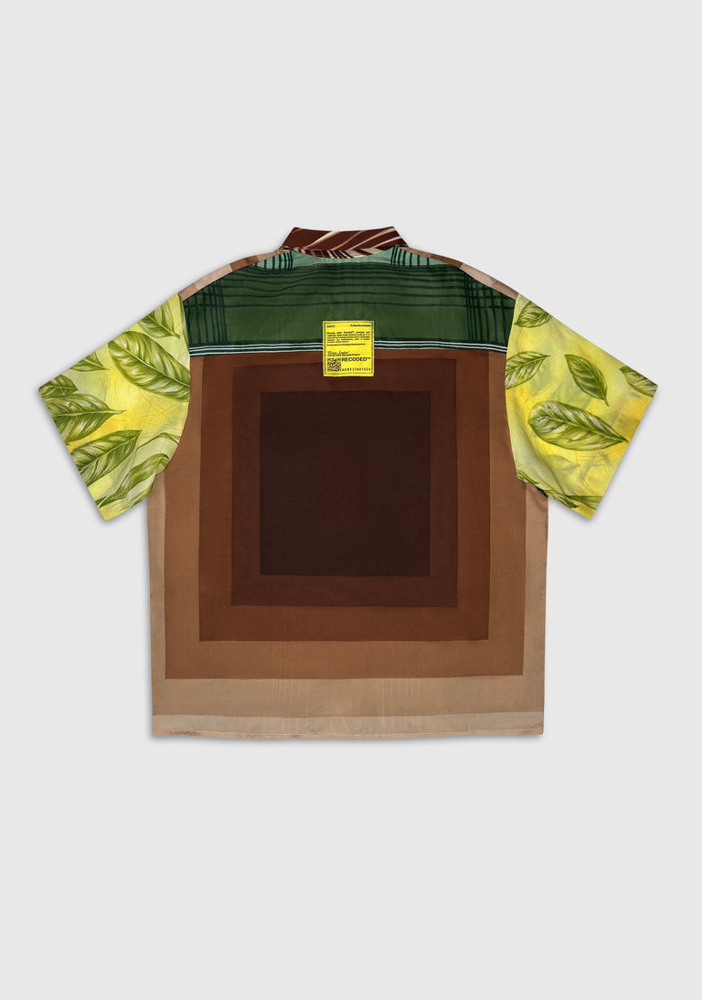 Patchwork Scarf Shirt