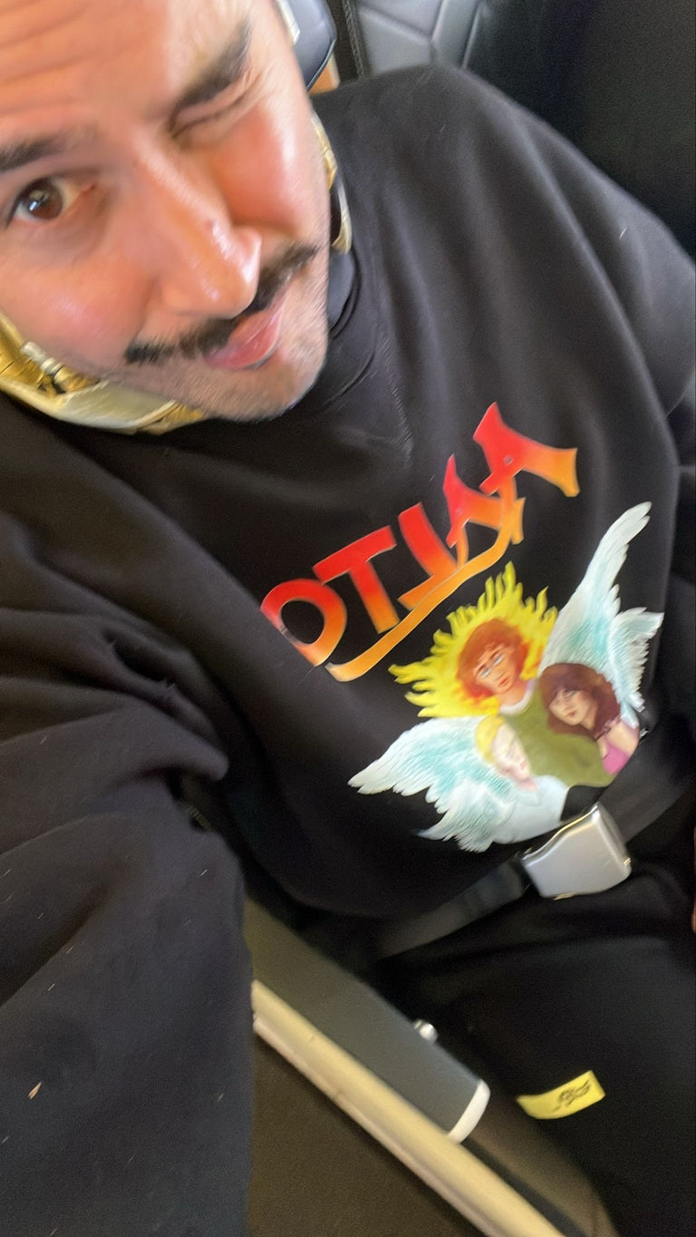 DESTROY STRIPE RIB SWEATSHIRT