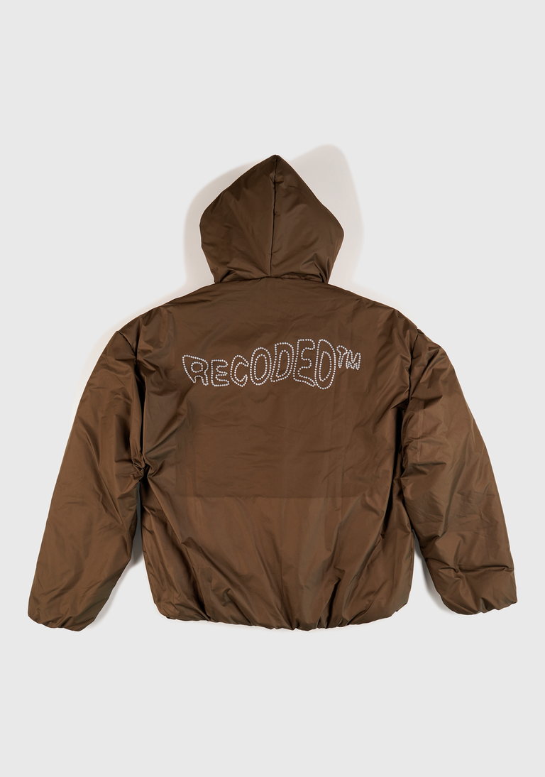 Double Nylon Zip Hoodie 