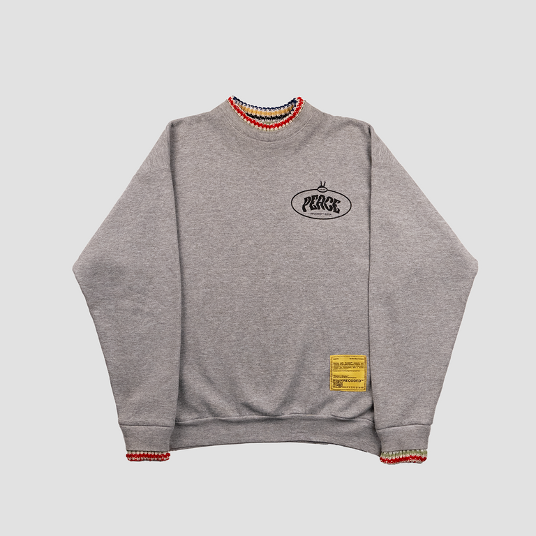 DESTROY STRIPE RIB SWEATSHIRT