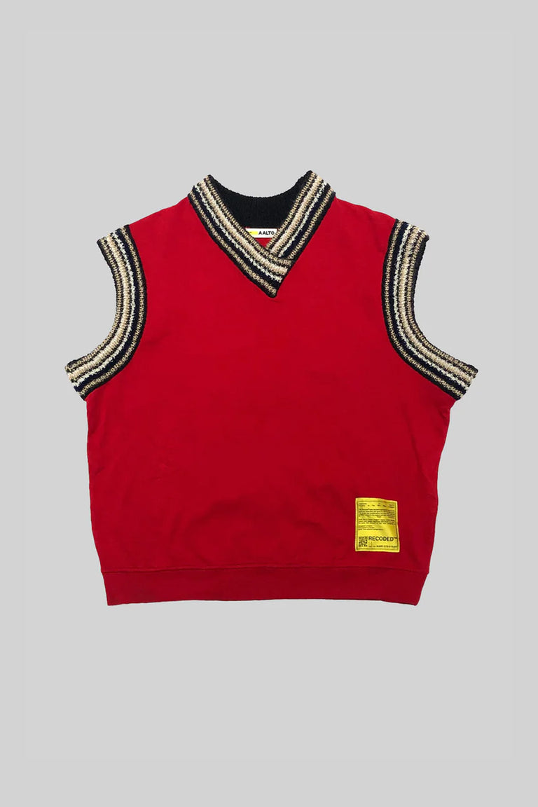College Knit Collar Vest