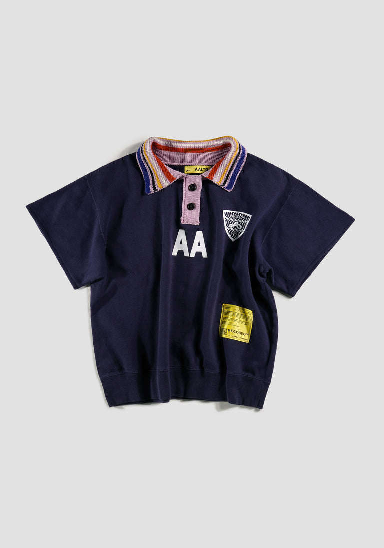 KNIT COLLAR POLO