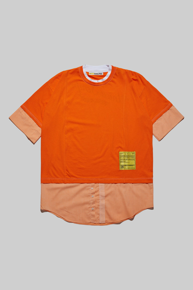 Unica Semper' Oversize Layered Shirt Tee
