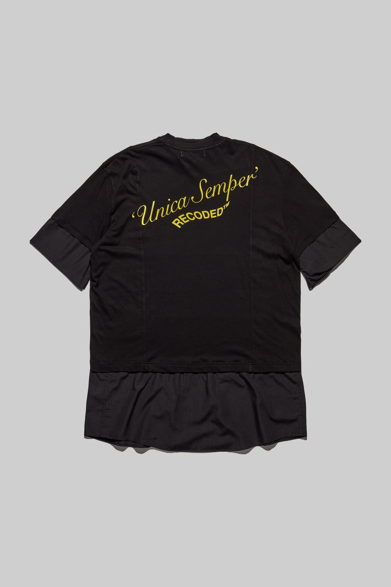 Unica Semper' Oversize Layered Shirt Tee