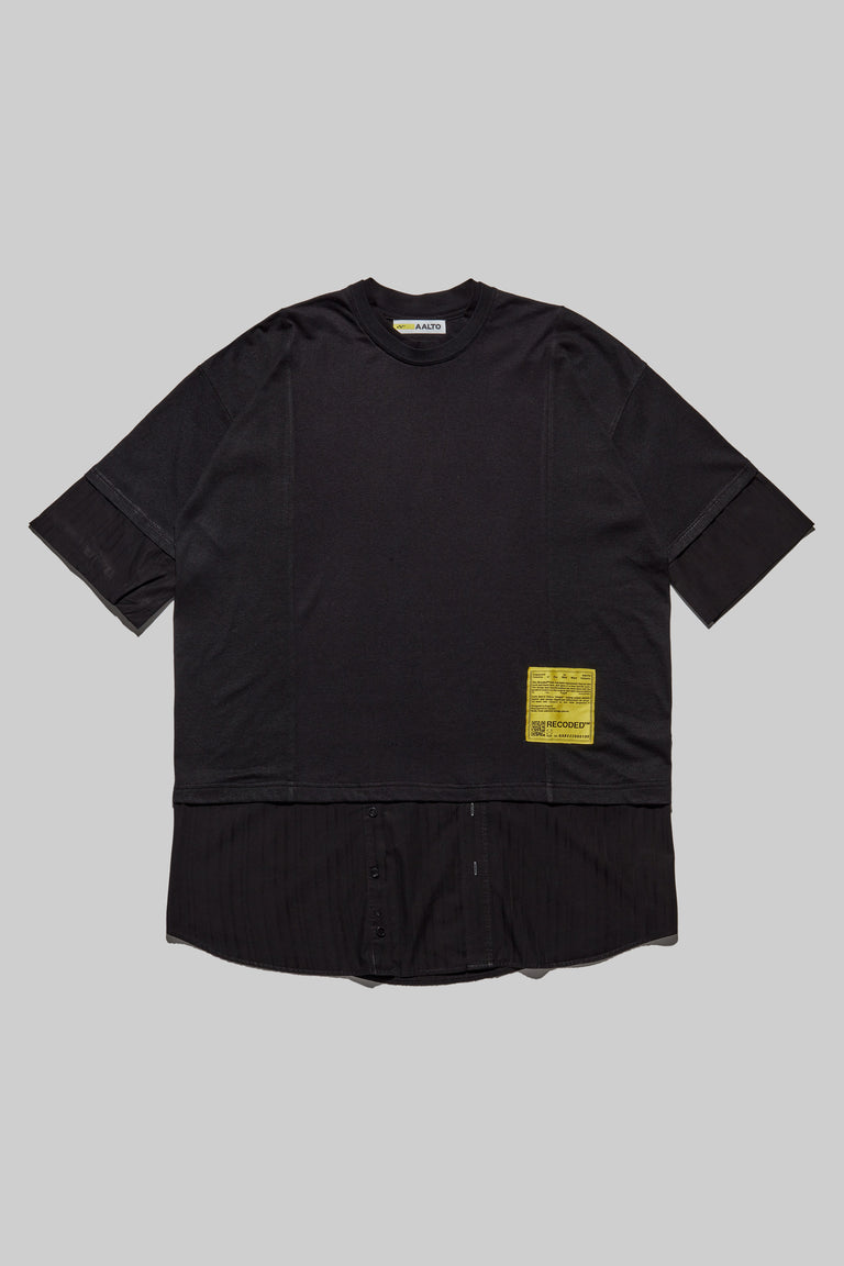 Unica Semper' Oversize Layered Shirt Tee