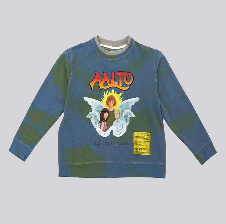 Split Sweatshirt with « Rebirth » Print