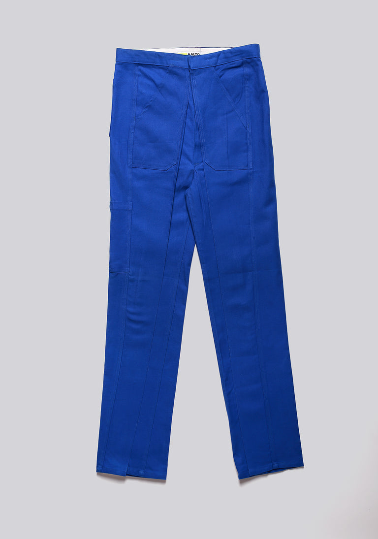 Worker Blue Front Pleat Trousers