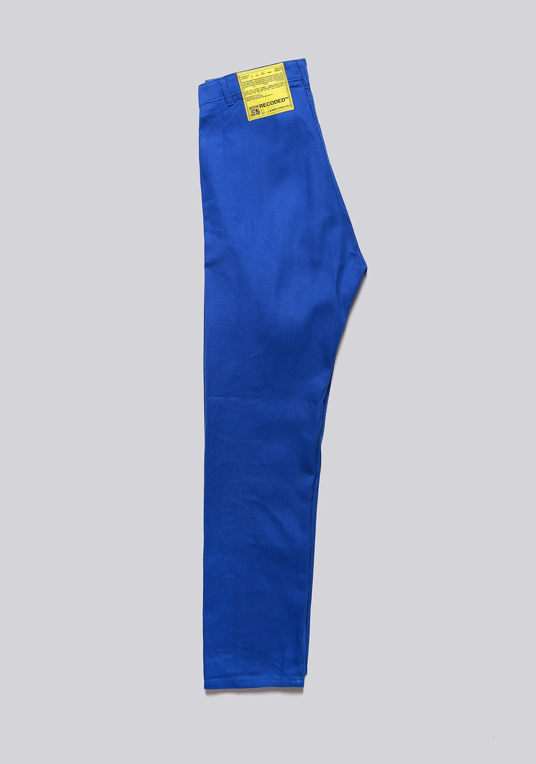 Worker Blue Front Pleat Trousers