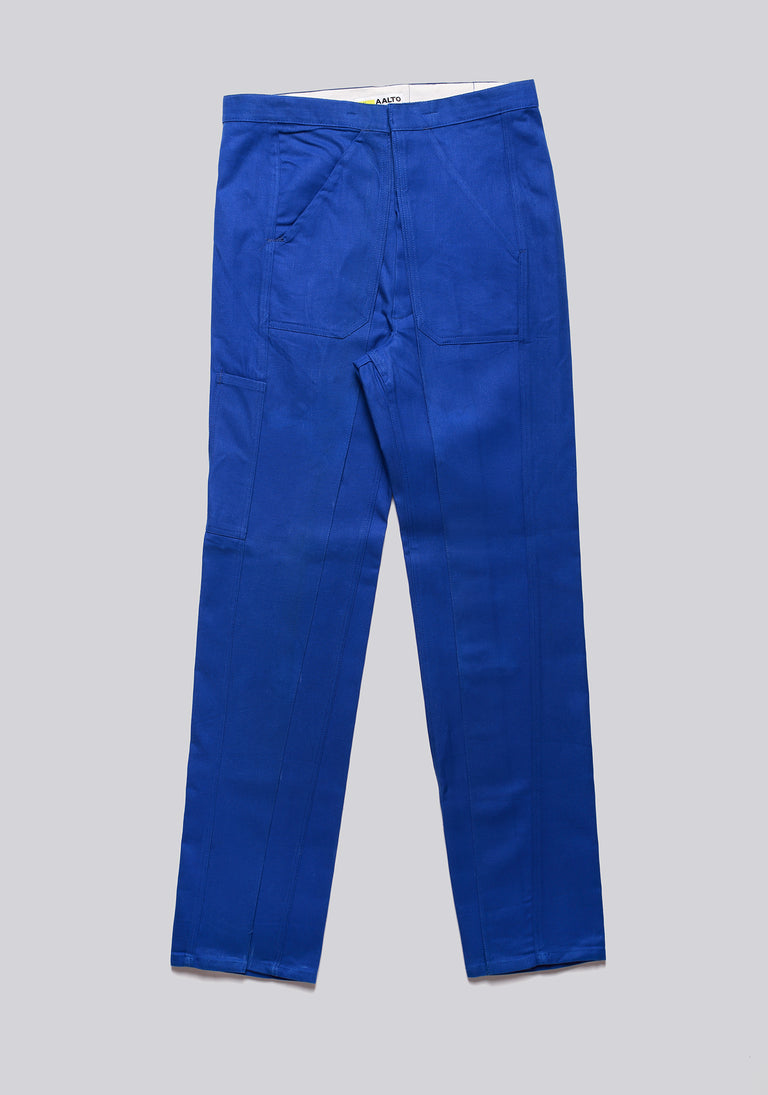 Worker Blue Front Pleat Trousers