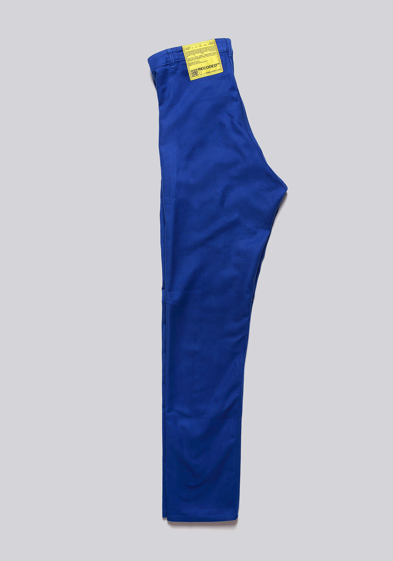 Worker Blue Front Pleat Trousers