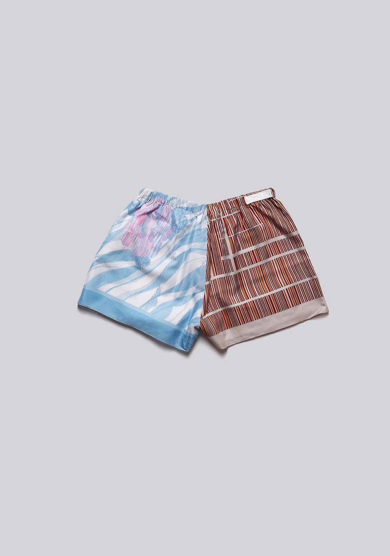 Silk Scarf Split Elasticated Short