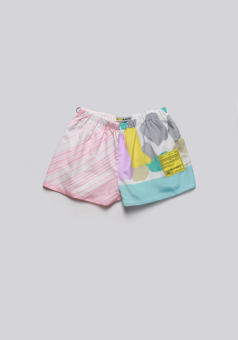 Silk Scarf Split Elasticated Short
